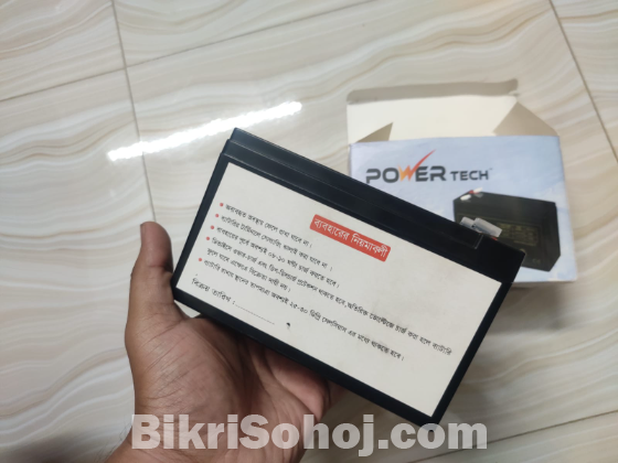 Power Tech Pt-12V 9.0AH Acid Battery